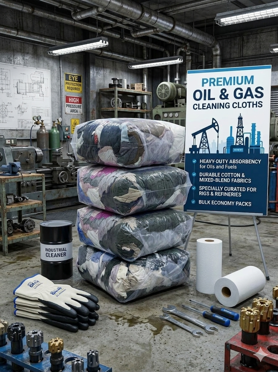 High Absorbent Oil And Gas Fleece Cotton Cleaning Cloth Bag 6KG Multi Color