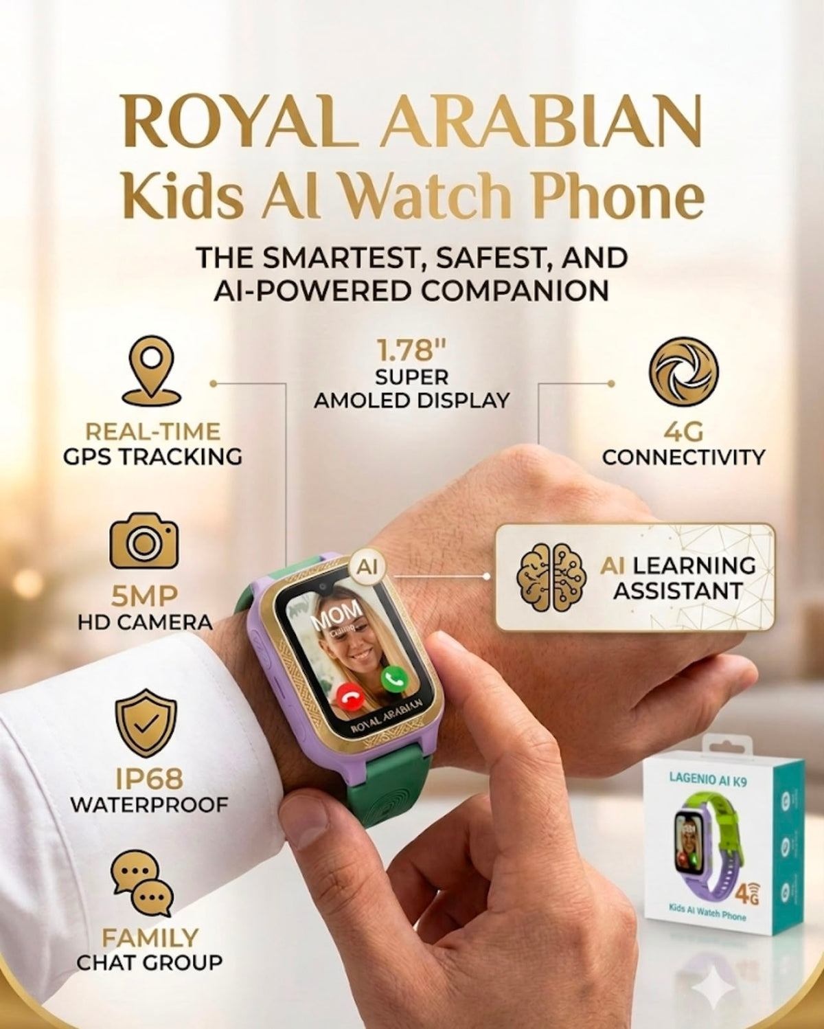 Royal Arabian Kids AI Watch Phone