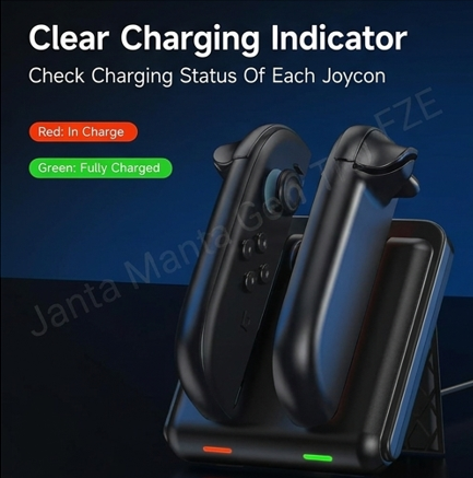 Magnetic Dual Dock Charger for Switch 2 Controllers.