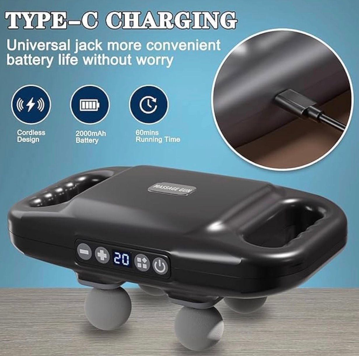 Massage Gun 4 Head Stronger