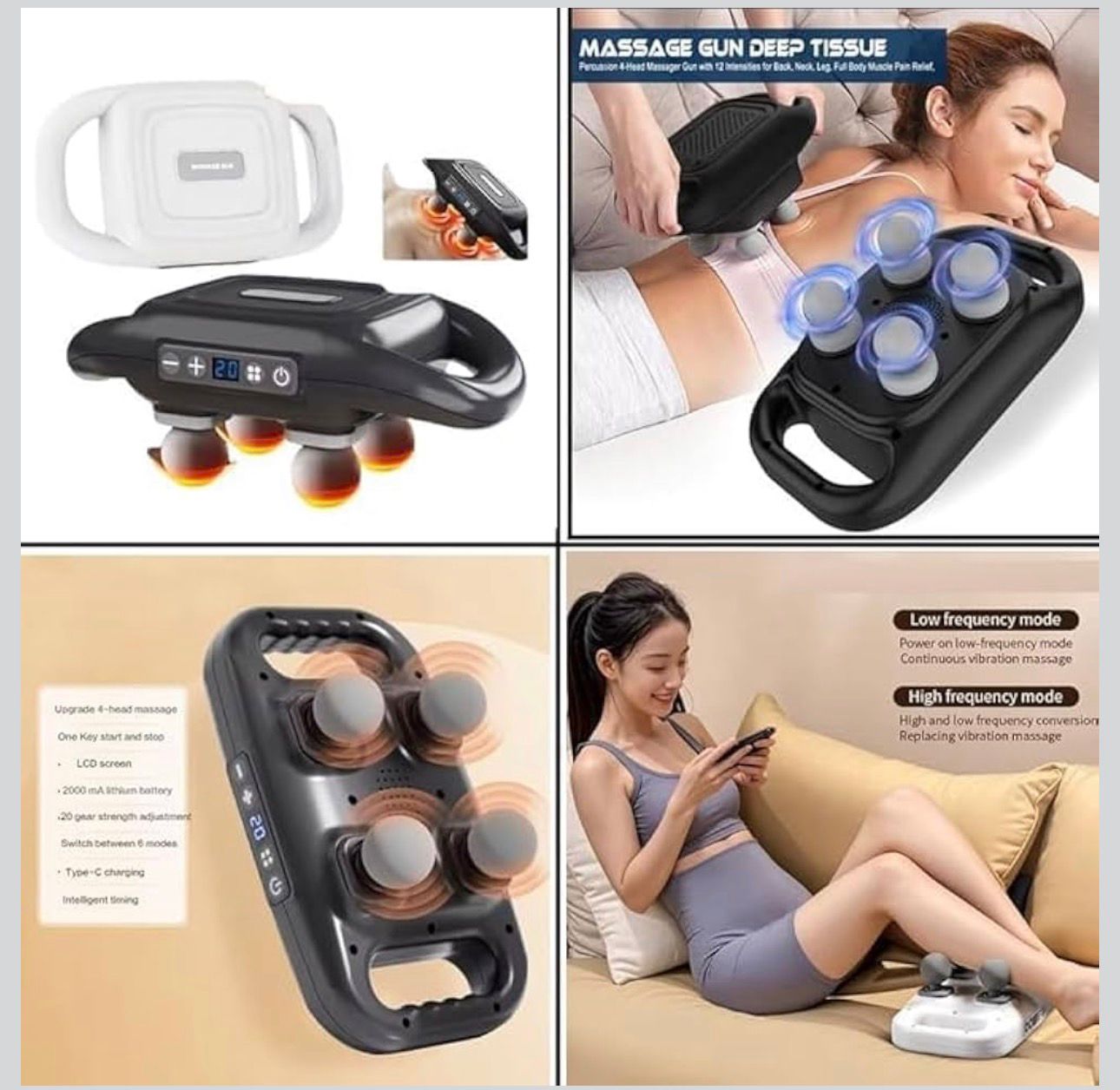 Massage Gun 4 Head Stronger