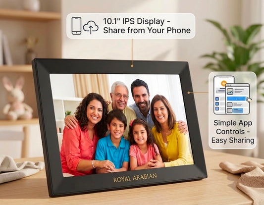 Royal Arabian 10.1" Smart Photo Frame with World Wide Remote Access.