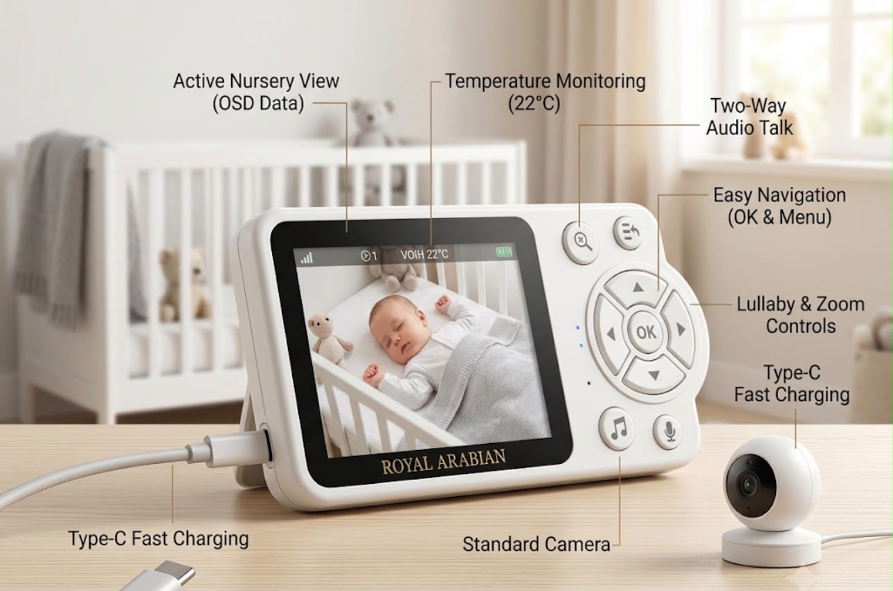 Royal Arabian Baby Monitoring Camera with Screen